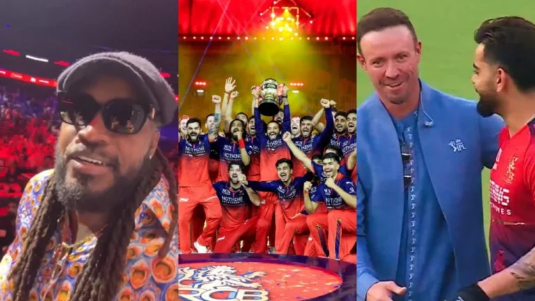 AB de Villiers and Chris Gayle’s emotional reactions go viral after RCB’s histor